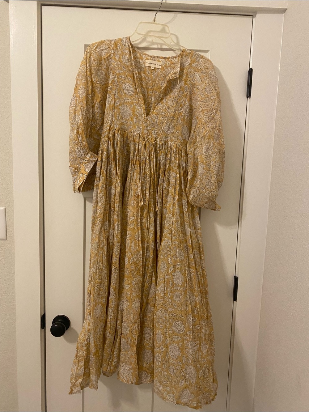 Daughters of India Kyra Midi Dress in Cumin size Small - Picture 2 of 5
